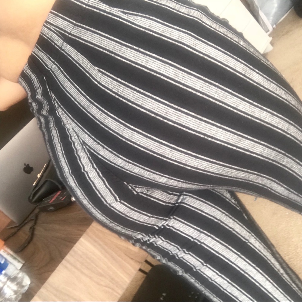 Brandy Melville Stripe Black Pants